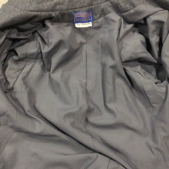 Vintage Pendleton oversized blazer gray wool women’s suit jacket - Picture 8 of 9